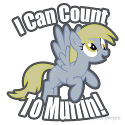 Size: 550x550 | Tagged: safe, artist:pixel-pie-pro, derpy hooves, pegasus, pony, g4, clothes, female, i can count to potato, mare, merchandise, redbubble, shirt, solo