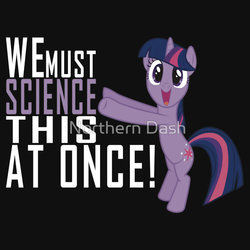 Size: 550x550 | Tagged: safe, artist:northerndash, twilight sparkle, g4, clothes, female, merchandise, redbubble, science, solo, t-shirt, text