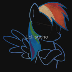 Size: 550x550 | Tagged: safe, artist:lcpsycho, rainbow dash, g4, clothes, female, merchandise, redbubble, solo, t-shirt