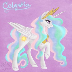 Size: 1280x1280 | Tagged: safe, artist:silverlude, princess celestia, g4, female, solo