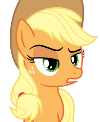 Size: 4103x5000 | Tagged: safe, artist:alterhouse, applejack, earth pony, pony, g4, the cutie map, absurd resolution, applejack's hat, confused, cowboy hat, female, freckles, hair tie, hat, mare, meme, narrowed eyes, raised eyebrow, say what, simple background, skeptical, solo, talking, that was fast, transparent background, unconvinced applejack, vector