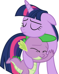 Size: 6000x7575 | Tagged: safe, artist:dasprid, spike, twilight sparkle, alicorn, pony, castle sweet castle, g4, .svg available, absurd resolution, duo, female, mare, sad, simple background, transparent background, twilight sparkle (alicorn), vector