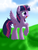 Size: 1944x2592 | Tagged: safe, artist:alexander56910, twilight sparkle, alicorn, pony, g4, day, female, happy, hill, sky, solo, twilight sparkle (alicorn)