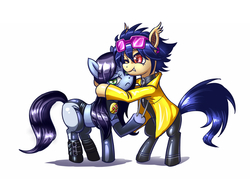 Size: 1400x1000 | Tagged: safe, jubilee, laura kinney, marvel, pixiv, ponified, x-23, x-men