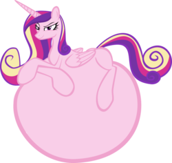 Size: 919x869 | Tagged: safe, artist:reaper-the-creeper, princess cadance, g4, belly, belly bed, blank flank, female, hyper, hyper pregnancy, impossibly large belly, pregnant, simple background, smug, solo, transparent background, vector