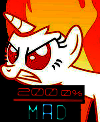 Size: 390x476 | Tagged: safe, twilight sparkle, rapidash, g4, 200% mad, angry, expand dong, exploitable meme, female, mane of fire, meme, metal gear, metal gear rising, rage, rapidash twilight, senator armstrong, solo