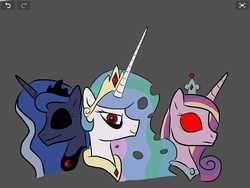 Size: 2048x1536 | Tagged: safe, artist:fiona brown, princess cadance, princess celestia, princess luna, g4, quest for canterlot