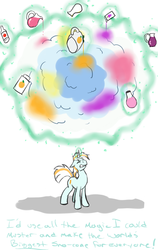 Size: 647x1023 | Tagged: safe, artist:kudalyn, oc, oc only, oc:icy delight, ask, magic, questionthekudas, solo, tumblr