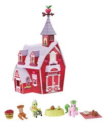 Size: 1320x1600 | Tagged: safe, granny smith, red gala, g4, apple family member, blind bag, female, irl, photo, sweet apple acres barn, toy