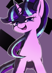 Size: 2894x4093 | Tagged: safe, artist:yajima, starlight glimmer, pony, unicorn, g4, the cutie map, cutie mark background, equal cutie mark, evil grin, female, grin, mare, s5 starlight, smiling, solo, stalin glimmer, this will end in communism