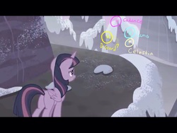 Size: 2048x1536 | Tagged: safe, edit, edited screencap, screencap, twilight sparkle, alicorn, pony, g4, season 5, the cutie map, circled, equal cutie mark, female, jossed, magic, mare, prediction, solo, twilight sparkle (alicorn)