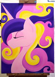 Size: 2195x3075 | Tagged: safe, artist:shyredd, princess cadance, alicorn, pony, g4, acrylic painting, female, high res, painting, photo, portrait, solo, traditional art