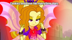 Size: 960x534 | Tagged: safe, screencap, adagio dazzle, equestria girls, g4, my little pony equestria girls: rainbow rocks, agent smith, female, fin wings, image macro, meme, nostalgia critic, ponied up, roflbot, solo, text, the matrix