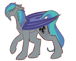 Size: 1000x800 | Tagged: safe, artist:fluffyrainbowsheep, oc, oc only, oc:swift edge, bat pony, pony, simple background, solo, transparent background