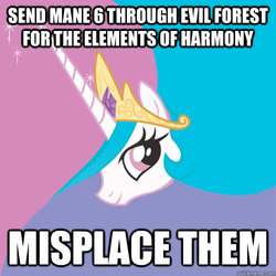 Size: 500x500 | Tagged: safe, princess celestia, g4, celestia hate, image macro, meme, op is a duck, op is trying to start shit