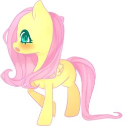 Size: 276x278 | Tagged: safe, artist:ladygarabatoslokos, fluttershy, g4, female, simple background, solo, transparent background