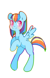 Size: 1000x1545 | Tagged: safe, artist:ladygarabatoslokos, rainbow dash, g4, female, simple background, solo, transparent background