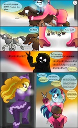 Size: 699x1144 | Tagged: safe, artist:queentigrel, adagio dazzle, sonata dusk, poodle, wolf, equestria girls, g4, a dazzling winter, adagio dat-azzle, comic, kuchisake onna, psychonata dusk, scissors, yandere