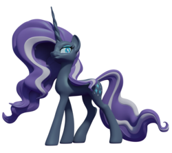 Size: 1440x1280 | Tagged: safe, artist:clawed-nyasu, nightmare rarity, pony, g4, 3d, 3d model, female, simple background, solo, transparent background