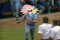 Size: 720x480 | Tagged: safe, artist:yoshi89, edit, fluttershy, human, g4, baseball, flutterrage, george brett, implied beating, irl, kansas city royals, meme, mlb, new york yankees, photo, pine tar, ponies in real life, rage, rage face, sap, tantrum, this will end in jail time, this will end in pain