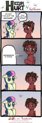 Size: 2656x7661 | Tagged: safe, artist:redapropos, bon bon, sweetie drops, oc, earth pony, pegasus, pony, g4, comic, depression, female, hiccup, mare, onomatopoeia