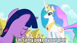 Size: 600x338 | Tagged: safe, screencap, princess celestia, twilight sparkle, g4, image macro, meme