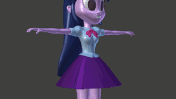 Size: 1280x720 | Tagged: safe, artist:3d thread, artist:creatorofpony, twilight sparkle, equestria girls, g4, 3d, 3d model, animated, blender, clothes, explosion, female, my sides, shirt, skirt, solo, wat