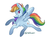 Size: 500x400 | Tagged: safe, artist:shellsweet, rainbow dash, g4, backwards cutie mark, female, solo