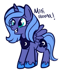 Size: 219x241 | Tagged: safe, artist:lulubell, princess luna, ask princess luna, g4, ask, female, filly, simple background, solo, tumblr, white background, woona