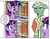 Size: 1000x774 | Tagged: safe, artist:muffinshire, daring do, twilight sparkle, oc, oc:dewy oak, comic:twilight's first day, daring do and the marked thief of marapore, g4, book, comic, daring do and the abyss of despair, daring do and the razor of dreams, daring do and the trek to the terrifying tower, filly, levitation, magic, preview, telekinesis, wip, younger