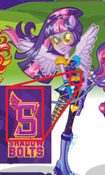 Size: 239x399 | Tagged: safe, sci-twi, twilight sparkle, equestria girls, g4, my little pony equestria girls: friendship games, arrow, bow (weapon), bow and arrow, crystal prep academy, crystal prep shadowbolts, female, ponied up, weapon, wings