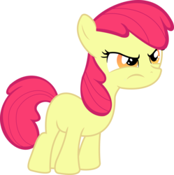 Size: 3422x3435 | Tagged: dead source, safe, artist:charity-rose, apple bloom, g4, female, high res, missing accessory, simple background, solo, transparent background, vector