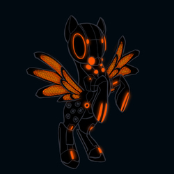 Size: 850x850 | Tagged: safe, artist:iceheartt, pony, black guard, ponified, solo, tron, tron legacy