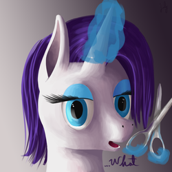 Size: 3500x3500 | Tagged: safe, artist:misterjuly, rarity, pony, g4, alternate hairstyle, female, high res, solo