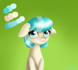 Size: 1000x900 | Tagged: safe, artist:kayak94, coco pommel, earth pony, pony, g4, female, missing accessory, solo