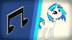 Size: 1920x1080 | Tagged: safe, artist:djdavid98, artist:parclytaxel, dj pon-3, vinyl scratch, pony, unicorn, g4, cutie mark, female, hooves, horn, mare, smiling, solo, vector, wallpaper