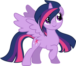 Size: 8030x7015 | Tagged: safe, artist:strawberry-pannycake, twilight sparkle, alicorn, pony, g4, absurd resolution, alternate hairstyle, cute, female, mare, older, simple background, solo, svg, transparent background, twilight sparkle (alicorn), vector