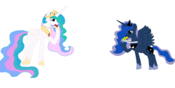 Size: 1024x518 | Tagged: safe, artist:raikuraikaze-chan, princess celestia, princess luna, g4, blowing, coach, cute, lunabetes, puffy cheeks, rainbow dashs coaching whistle, simple background, sports, training, transparent background, vector, whistle