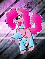 Size: 1020x1320 | Tagged: safe, artist:kiramoses, pinkie pie, g4, clothes, female, leggings, necklace, solo