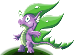Size: 2114x1565 | Tagged: safe, artist:dinodraketakethecake, spike, g4, fangs, frown, looking at you, male, rainbow power, rainbow power-ified, simple background, solo, transparent background, wide eyes