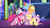 Size: 1440x810 | Tagged: safe, screencap, applejack, fluttershy, pinkie pie, rainbow dash, rarity, spike, twilight sparkle, alicorn, dragon, earth pony, pegasus, pony, unicorn, castle sweet castle, g4, season 5, ^^, applejack's hat, cowboy hat, eyes closed, female, floppy ears, group hug, hat, hug, male, mane seven, mane six, mare, smiling, stetson, twilight sparkle (alicorn), twilight's castle