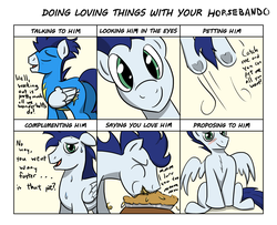 Size: 1600x1300 | Tagged: safe, artist:varemia, soarin', pegasus, pony, g4, blushing, butt, chest fluff, cute, doing loving things, eating, flying, horsebando, looking at you, male, meme, open mouth, pie, plot, soarass, soarinbetes, stallion, sweat, that pony sure does love pies, underhoof, wonderbolts uniform