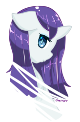 Size: 789x1200 | Tagged: safe, artist:acharmingpony, rarity, g4, female, simple background, solo, transparent background, wet, wet mane, wet mane rarity