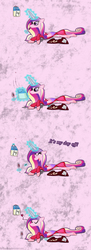 Size: 1224x3365 | Tagged: safe, artist:grievousfan, princess cadance, g4, box of chocolates, chocolate, clothes, comic, female, nightgown, slippers, solo, valentine's day, wine