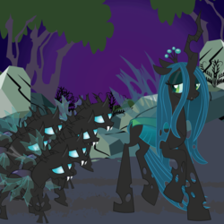 Size: 864x864 | Tagged: dead source, safe, artist:dr-whiskey, queen chrysalis, changeling, changeling queen, g4, crying, female