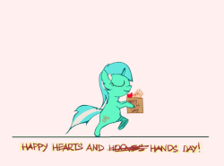 Size: 540x400 | Tagged: safe, artist:el-yeguero, lyra heartstrings, pony, g4, animated, bipedal, chibi, cute, female, frame by frame, hand, hearts and hooves day, lyrabetes, solo, that pony sure does love hands