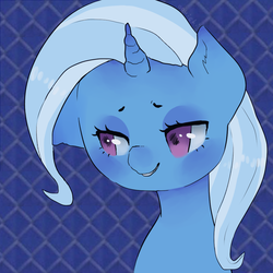 Size: 1000x1000 | Tagged: safe, artist:oouichi, trixie, pony, unicorn, g4, costanza, costanza face, costanza.jpg, female, ishygddt, mare, reaction image, solo