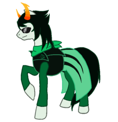 Size: 600x620 | Tagged: safe, artist:askponykanaya, pony, crossover, homestuck, kanaya maryam, ponified, simple background, solo, transparent background