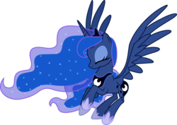 Size: 5673x4014 | Tagged: safe, artist:strawberrythefox1452, princess luna, alicorn, pony, g4, absurd resolution, female, simple background, solo, transparent background, vector