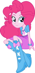 Size: 1435x3000 | Tagged: safe, artist:katequantum, pinkie pie, equestria girls, g4, boots, bracelet, clothes, female, high heel boots, jewelry, simple background, skirt, solo, transparent background, vector